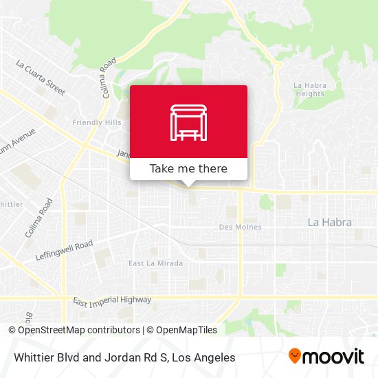 Whittier Blvd and Jordan Rd S map