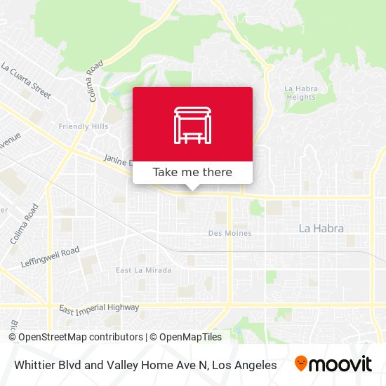 Mapa de Whittier Blvd and Valley Home Ave N