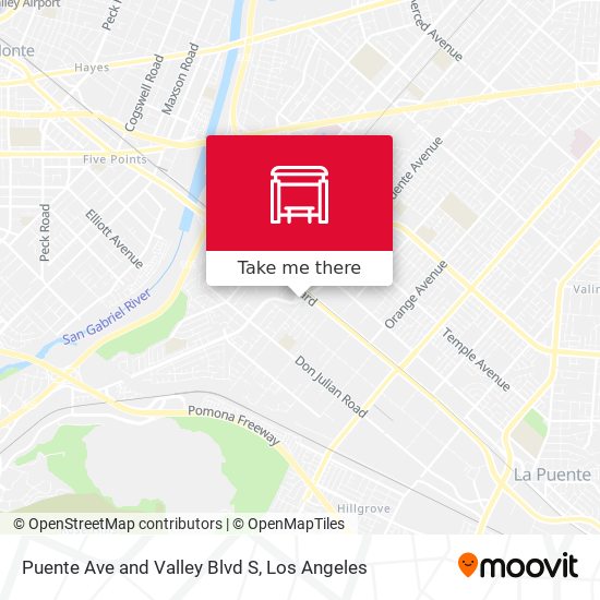 Puente Ave and Valley Blvd S map