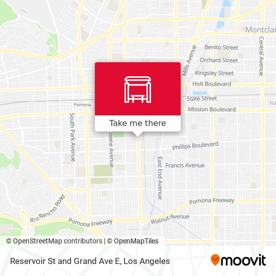 Reservoir St and Grand Ave E map