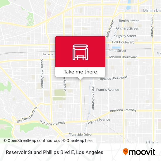 Reservoir St and Phillips Blvd E map