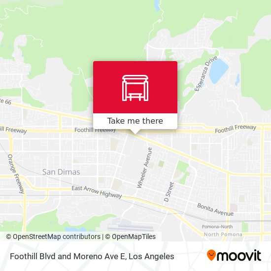Mapa de Foothill Blvd and Moreno Ave E