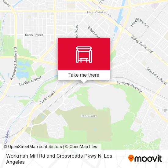 Workman Mill Rd and Crossroads Pkwy N map
