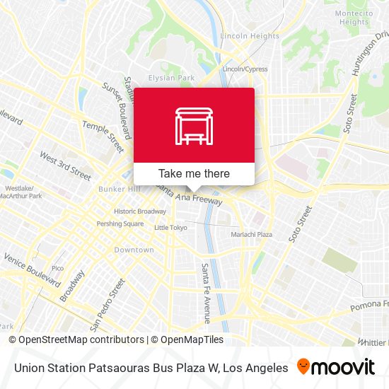 Union Station Patsaouras Bus Plaza W map