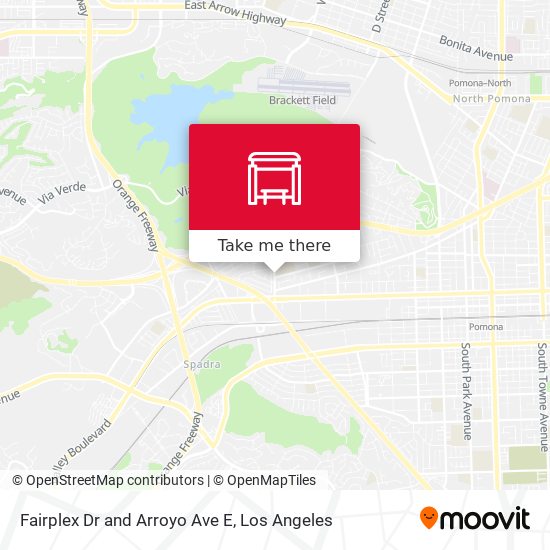 Fairplex Dr and Arroyo Ave E map