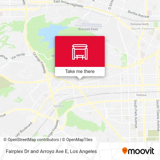 Fairplex Dr and Arroyo Ave E map