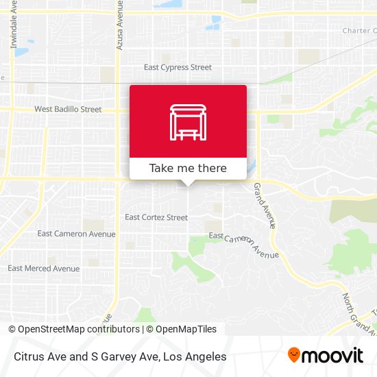 Citrus Ave and S Garvey Ave map