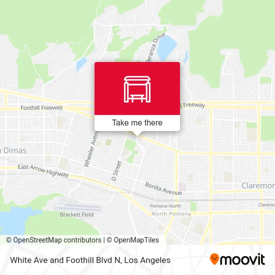 White Ave and Foothill Blvd N map