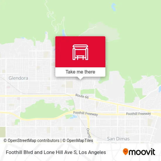 Foothill Blvd and Lone Hill Ave S map