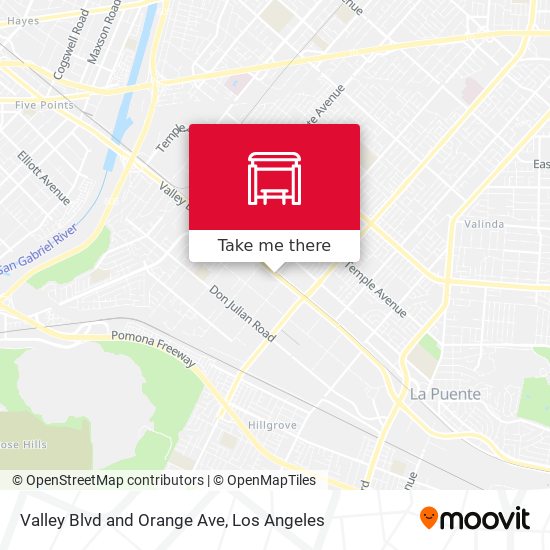 Valley Blvd and Orange Ave map