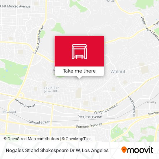 Nogales St and Shakespeare Dr W map