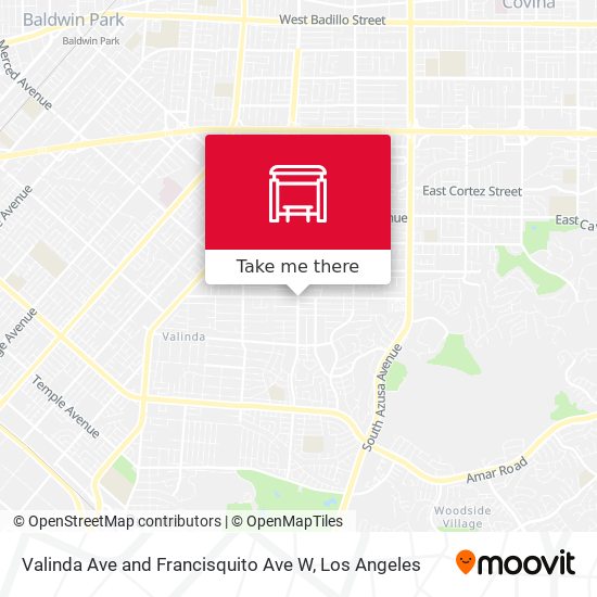Valinda Ave and Francisquito Ave W map