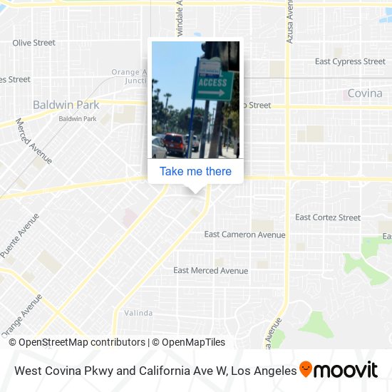 West Covina Pkwy and California Ave W map