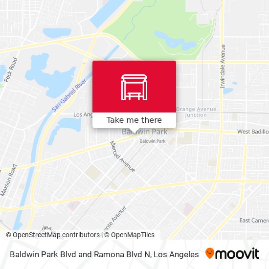 Baldwin Park Blvd and Ramona Blvd N map