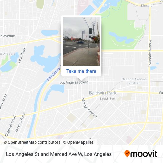 Mapa de Los Angeles St and Merced Ave W