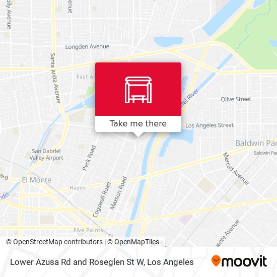 Mapa de Lower Azusa Rd and Roseglen St W