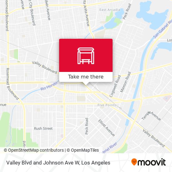 Valley Blvd and Johnson Ave W map