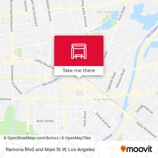 Ramona Blvd and Main St W map