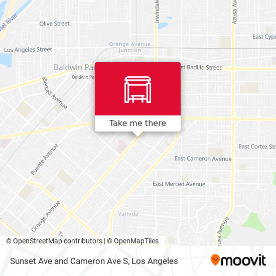 Sunset Ave and Cameron Ave S map