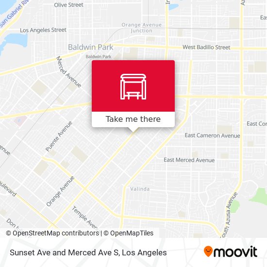 Mapa de Sunset Ave and Merced Ave S