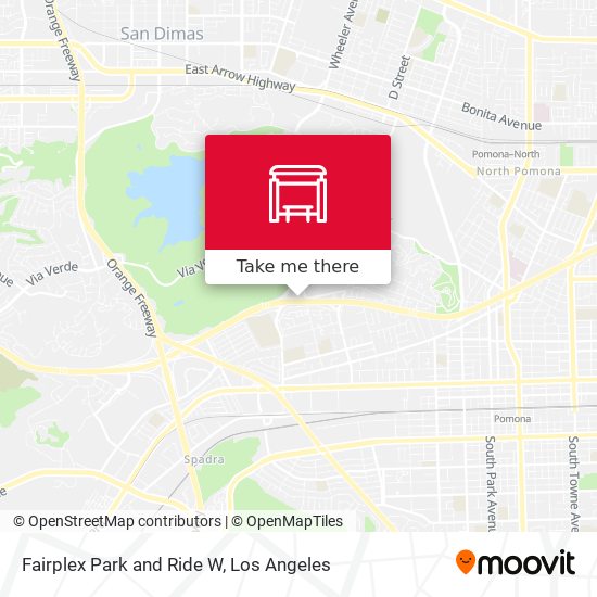 Fairplex Park and Ride W map