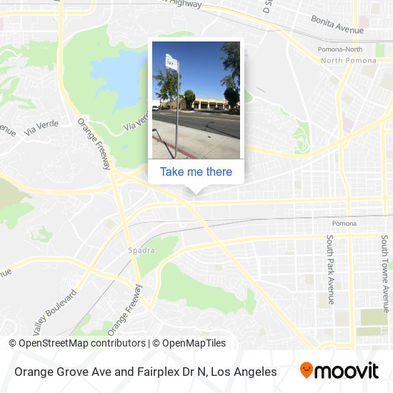 Mapa de Orange Grove Ave and Fairplex Dr N