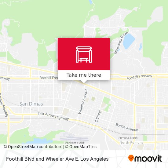 Foothill Blvd and Wheeler Ave E map