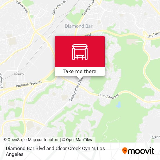 Diamond Bar Blvd and Clear Creek Cyn N map