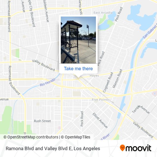 Ramona Blvd and Valley Blvd E map