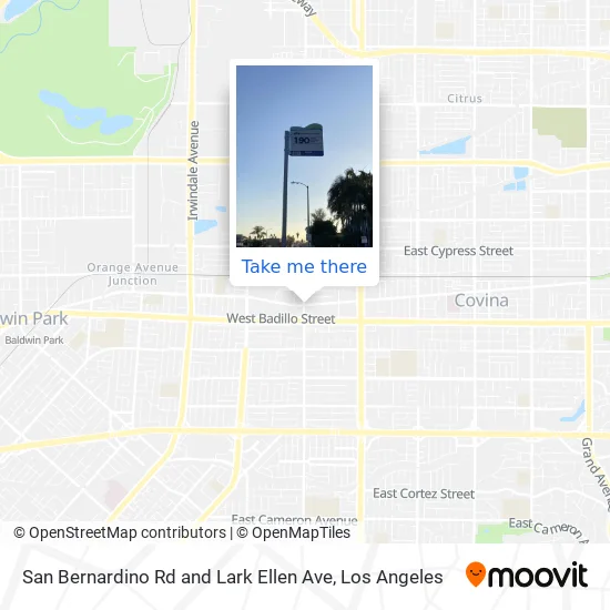 Mapa de San Bernardino Rd and Lark Ellen Ave