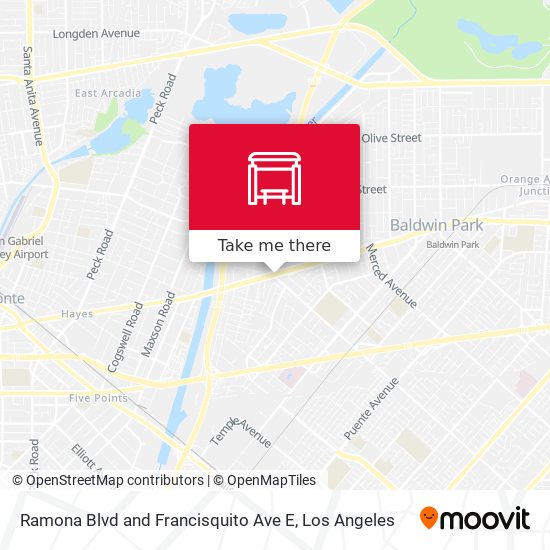 Ramona Blvd and Francisquito Ave E map