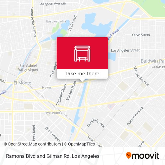 Ramona Blvd and Gilman Rd map