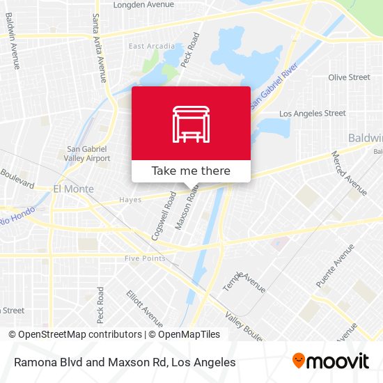 Ramona Blvd and Maxson Rd map