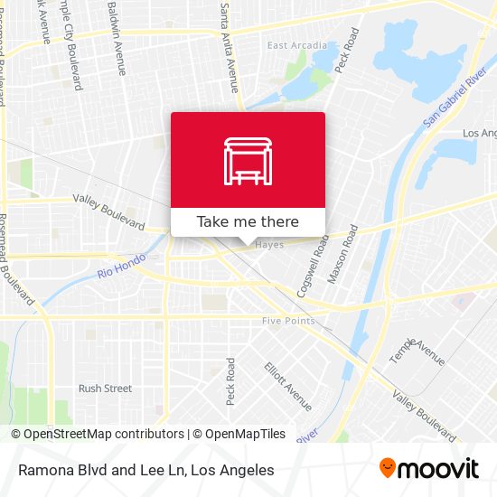 Ramona Blvd and Lee Ln map