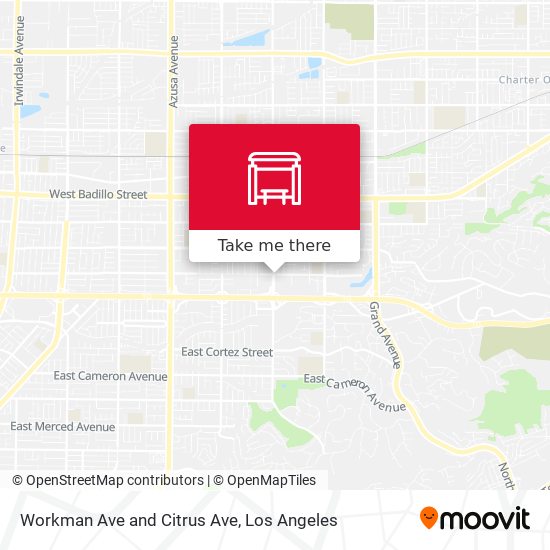 Workman Ave and Citrus Ave map