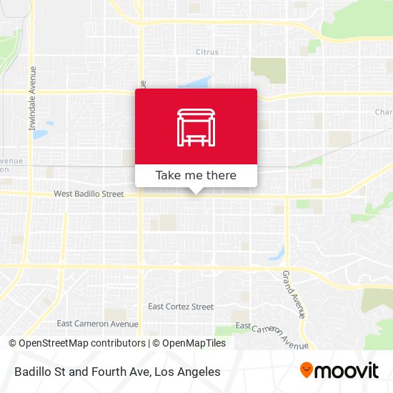 Badillo St and Fourth Ave map