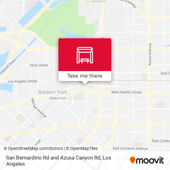 Mapa de San Bernardino Rd and Azusa Canyon Rd