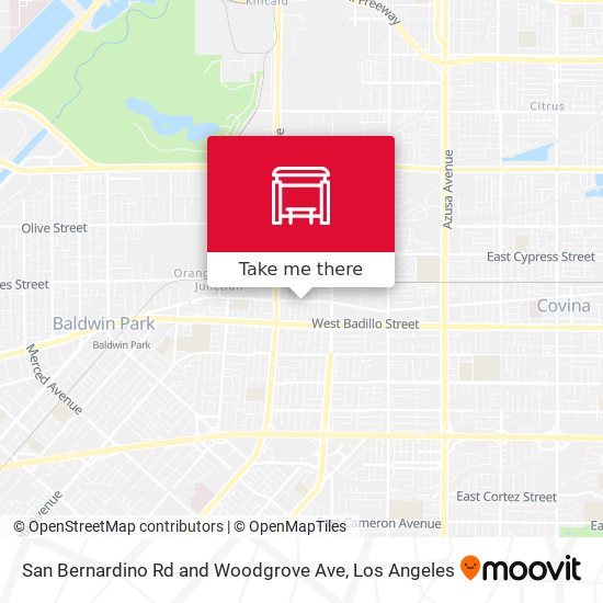San Bernardino Rd and Woodgrove Ave map