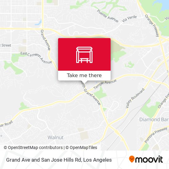 Grand Ave and San Jose Hills Rd map