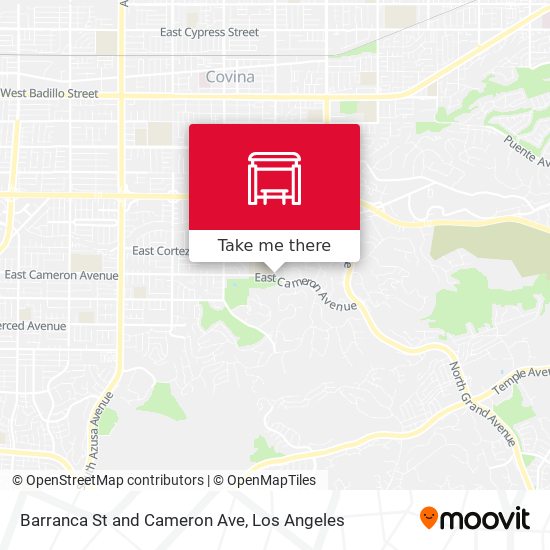 Barranca St and Cameron Ave map