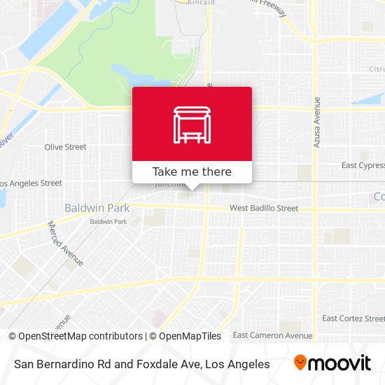 Mapa de San Bernardino Rd and Foxdale Ave