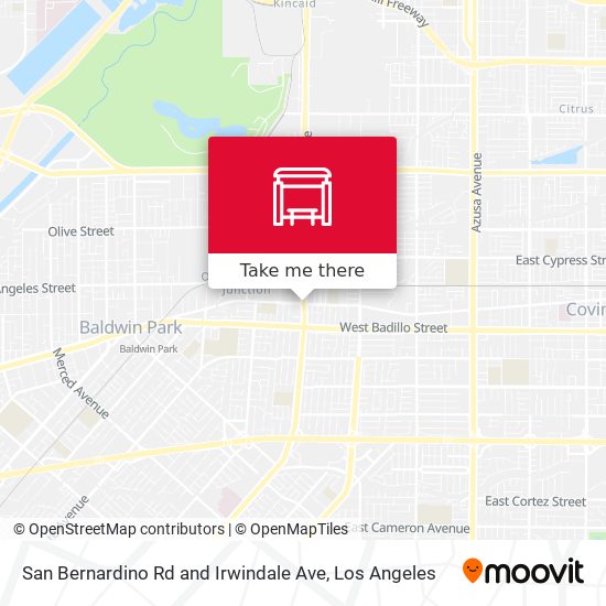 Mapa de San Bernardino Rd and Irwindale Ave