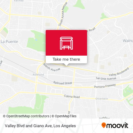 Valley Blvd and Giano Ave map
