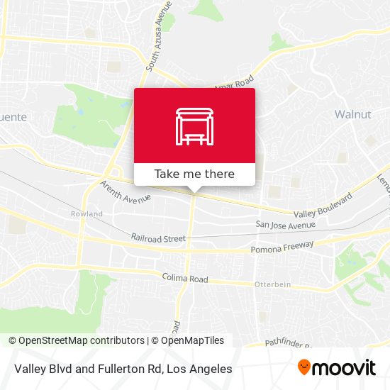 Valley Blvd and Fullerton Rd map