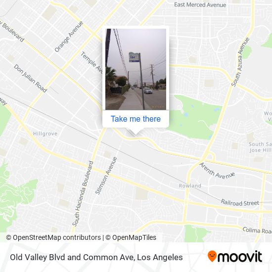 Mapa de Old Valley Blvd and Common Ave