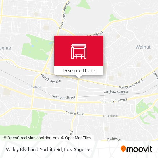 Valley Blvd and Yorbita Rd map