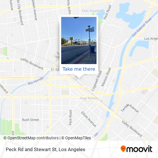 Peck Rd and Stewart St map
