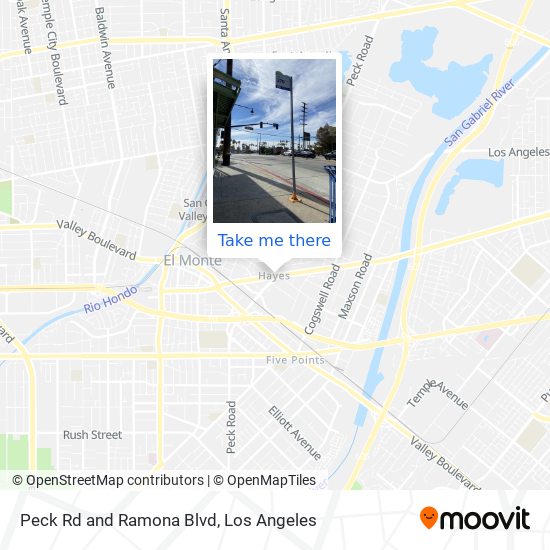 Peck Rd and Ramona Blvd map