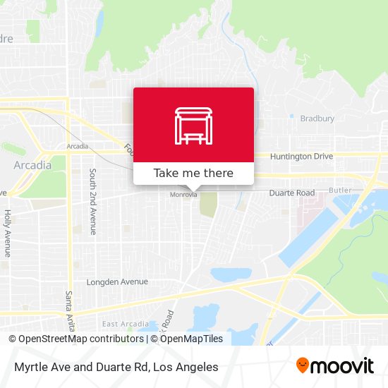 Mapa de Myrtle Ave and Duarte Rd