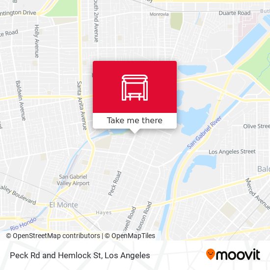 Peck Rd and Hemlock St map